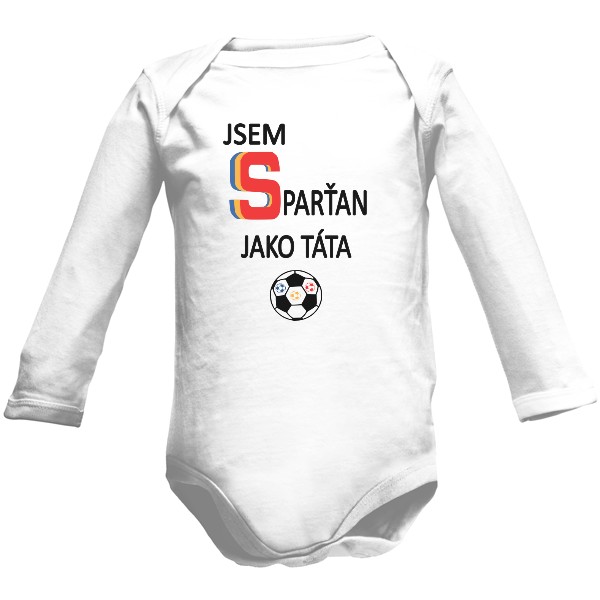 Dětské body Long  s potiskem Jsem Sparťan po tatínkovi