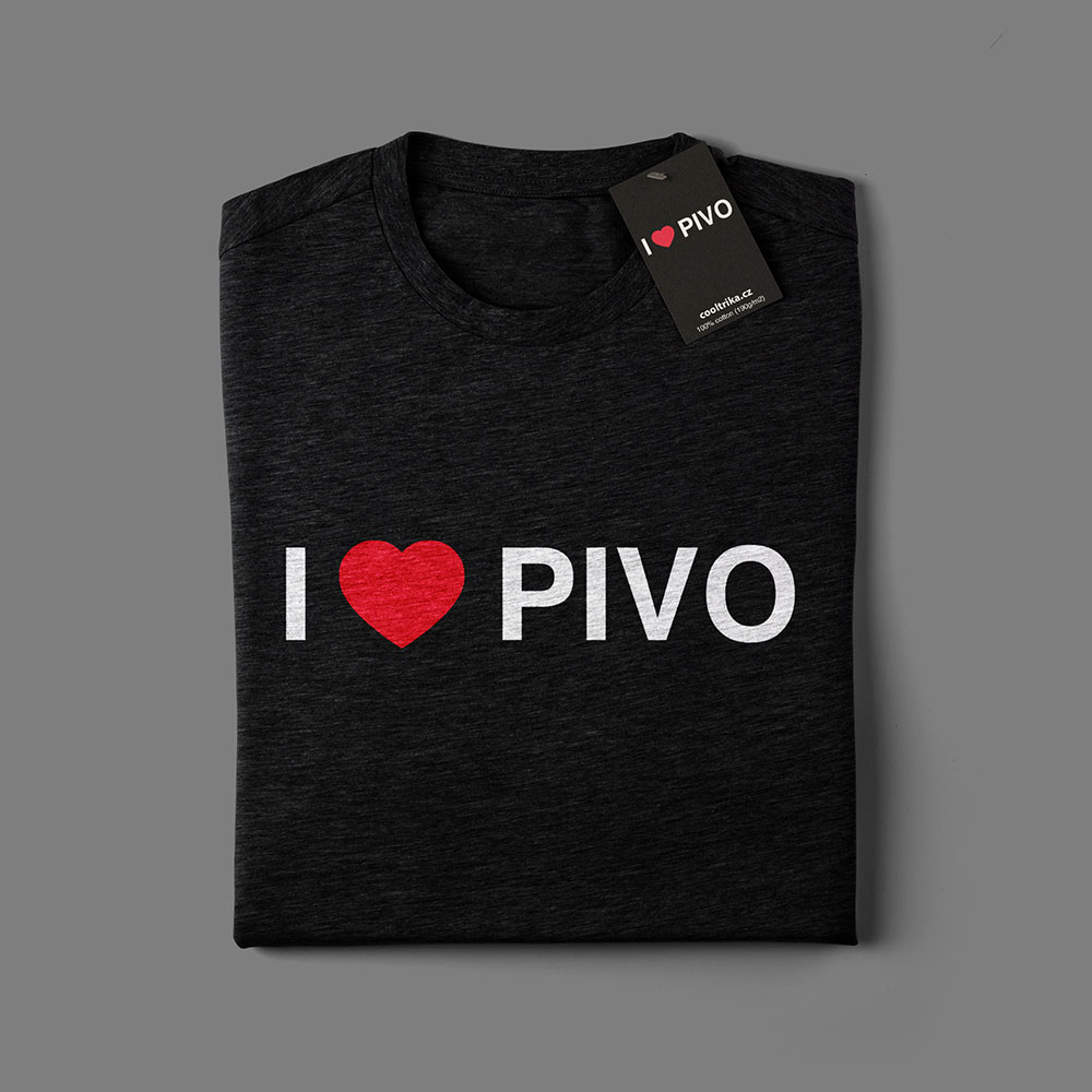 Tričko s potiskem Tričko  I Love Pivo